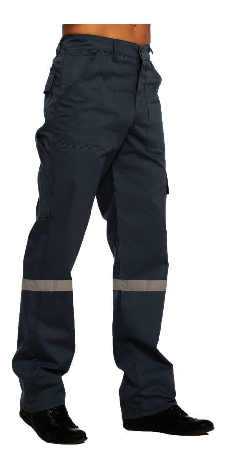 Gabardine Cargo Pocket Work Trousers Summer