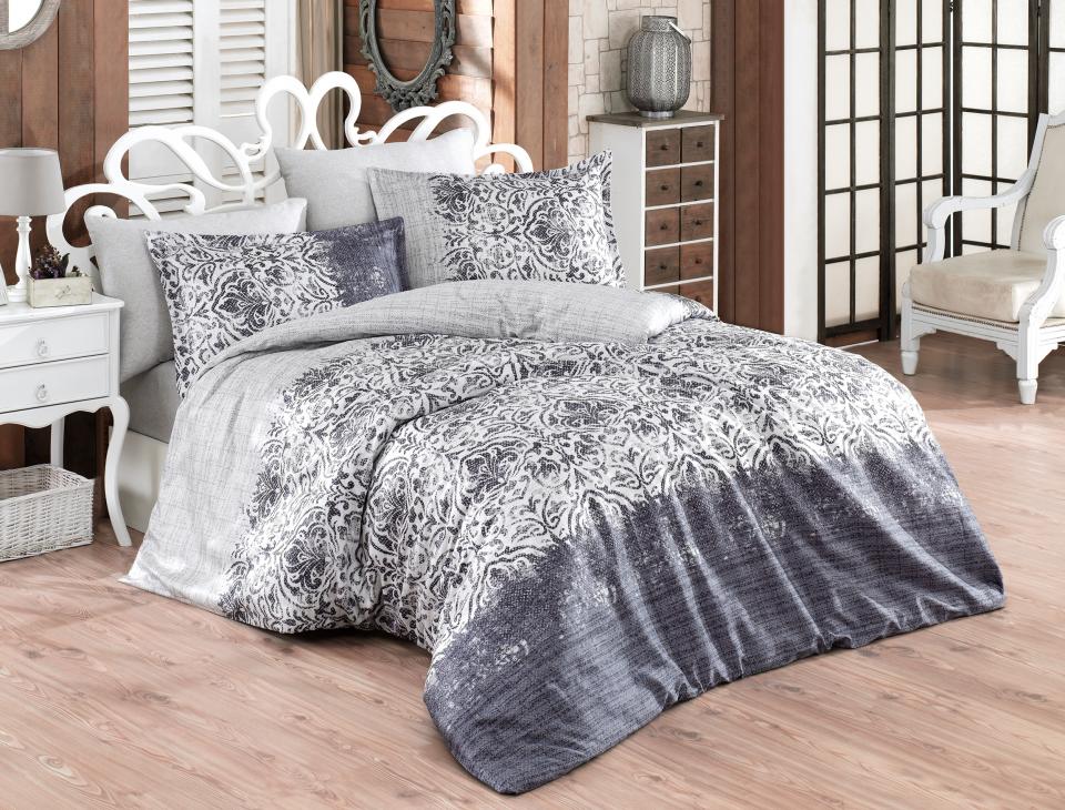 Holly Grey Satin Duvet Cover Set