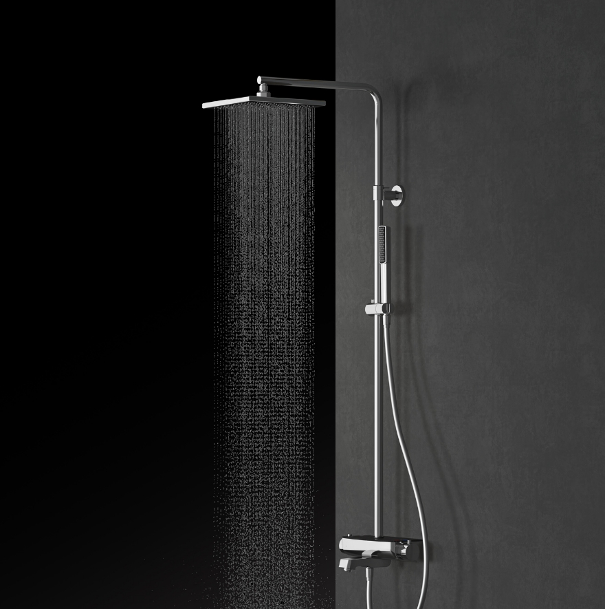 Mira Thermostatic Three-Way Black Glass
